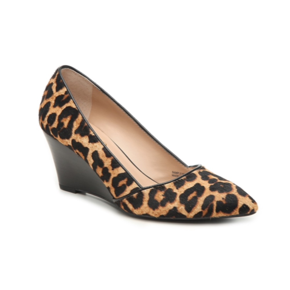 Franco Sarto Frankie Wedge Pump in Leopard Tan
